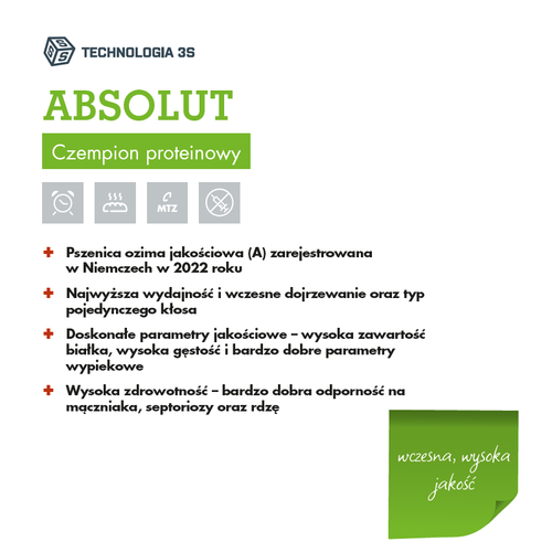 Pszenica ozima Absolut, 25 kg, Nasiona Dalgety 2
