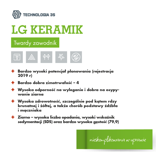 Pszenica ozima LG Keramik, 25 kg, Nasiona Dalgety 2