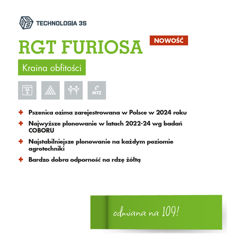 Pszenica ozima RGT Furiosa, 25 kg, Nasiona Dalgety 2