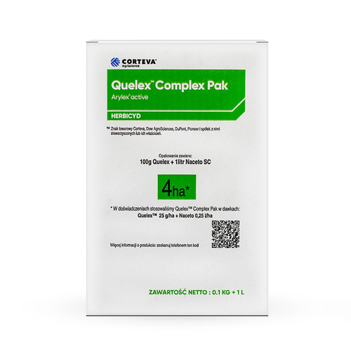 Quelex 0,1kg + Naceto 1L/4ha 1
